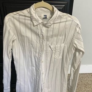 Cotton pinstripe button down